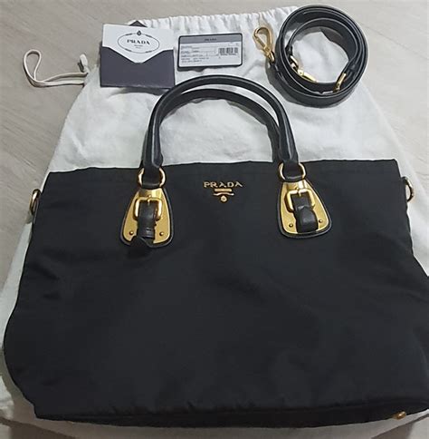 prada bn 1092 tessuto top handle convertible bag black nylon